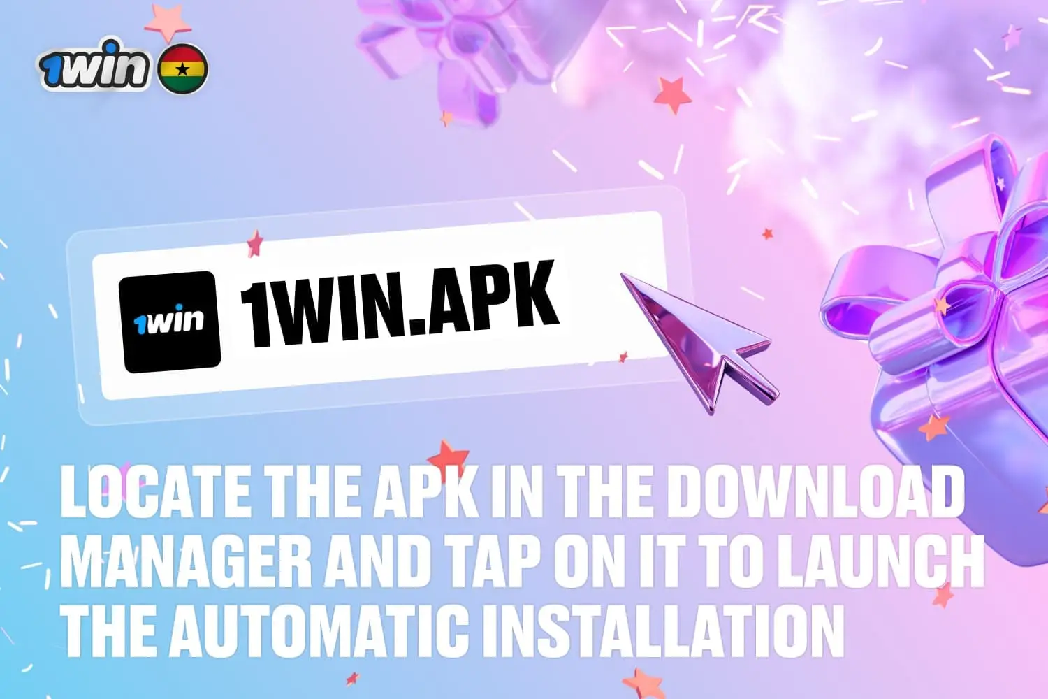 shows how 1win APK file will look in the download manager of android file system