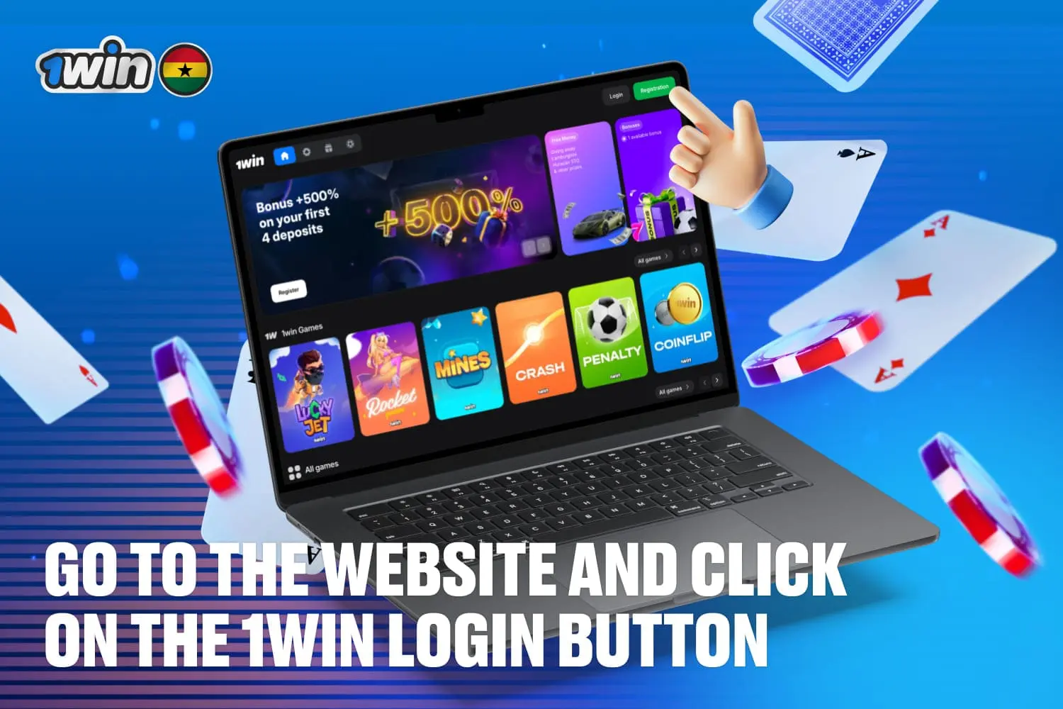 Register, login and claim your welcome bonus